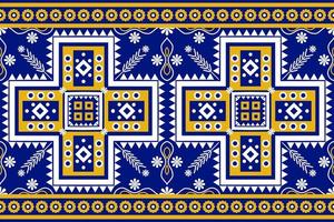 naadloze geometrische etnische Aziatische Oosterse en traditie patroon ontwerp voor textuur en achtergrond. zijde en stoffen patroondecoratie voor tapijt, kleding, verpakking en behang vector