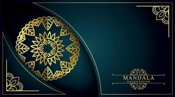 creatieve islamitische arabesque gouden kleur mandala achtergrond vector