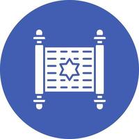 Torah glyph cirkel achtergrond icoon vector