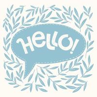 Hallo hand belettering vector