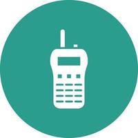 walkie talkie lijn cirkel achtergrond icoon vector