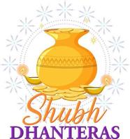 hindoe shubh dhanteras dag icoon vector