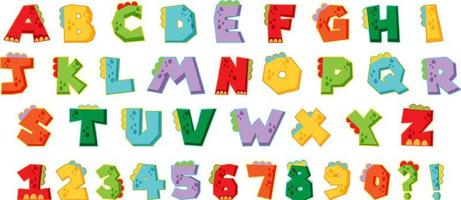 lettertypeontwerp voor Engelse alfabetten en cijfers vector