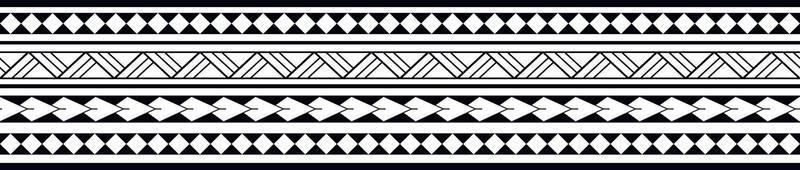 Maori Polynesische tattoo armband. tribal mouw naadloze patroon vector. vector