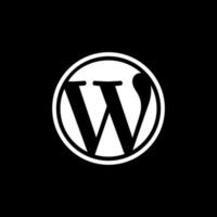 wordpress logo icoon redactionele collectie vector