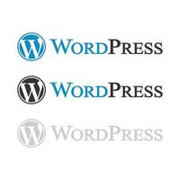 wordpress logo icoon redactionele collectie vector