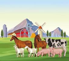 boerderijdieren tekenfilms vector