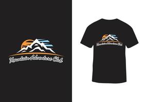 ontwerpsjabloon voor berg t-shirt vector