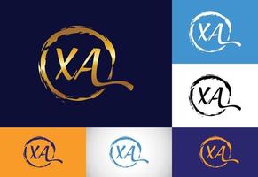 eerste monogram brief xa logo vector ontwerpsjabloon. grafisch alfabetsymbool voor bedrijfsidentiteit