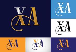 eerste monogram brief xa logo vector ontwerpsjabloon. grafisch alfabetsymbool voor bedrijfsidentiteit