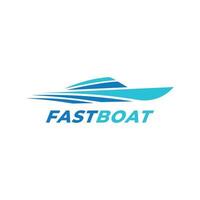 speedboot logo vector, abstract schip zeilboot logo, merkidentiteit voor vaarbedrijf vector