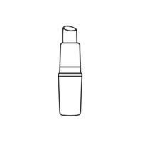 lippenstift overzicht pictogram illustratie op geïsoleerde witte achtergrond geschikt voor schoonheid, make-up, cosmetische icon vector