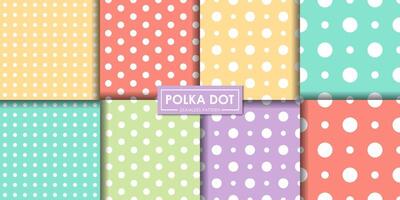 polkadot naadloos patroon, decoratief behang. vector