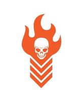 militaire rang veteraan zombie slayer logo ontwerp vector