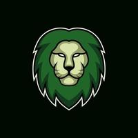 leeuwenkop gezicht illustratie voor esports logo ontwerp vector