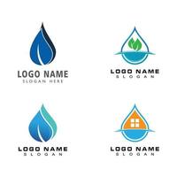 waterdruppel eco logo ontwerp vector