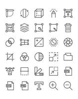 grafisch ontwerper icon set 30 geïsoleerd op een witte achtergrond vector