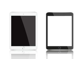 vector moderne elektrische zwart-wit tablet.