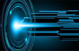 Blauw cybercircuit toekomstig technologieconcept vector