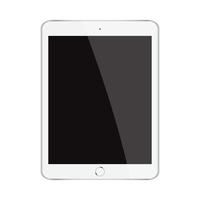 mock-up witte tablet geïsoleerd op wit ontwerp vector