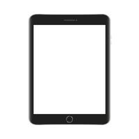 mock-up zwarte tablet geïsoleerd op wit vector design
