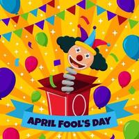 april Fool's Day-concept met ballonelement vector