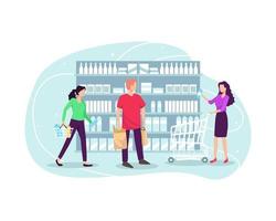 boodschappen winkelen illustratie vector