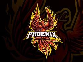 phoenix mascotte sport logo ontwerp vector