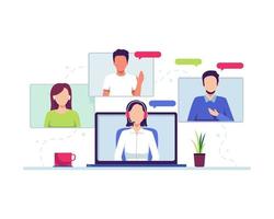 communicatie videoconferentie concept illustratie vector