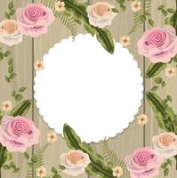 Vintage bloemenframe vector