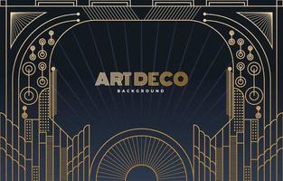 art deco achtergrond concept vector