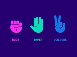 Rock Paper Scissors Handpictogrammen