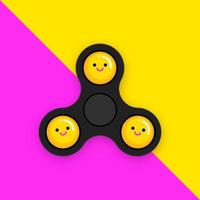 emoji fidget spinner vector pictogram