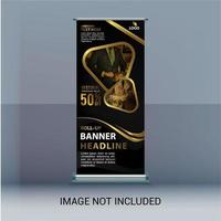 Roll up gouden verkoopbanner vector