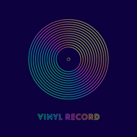 Kleurrijke lijnen Vinyl Record Vector Poster
