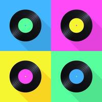 Old School Vinylplaten Pop Icons vector