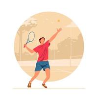 tennis sport speler concept vector