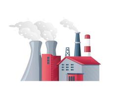 fabriek luchtvervuiling vervuilde omgeving vector
