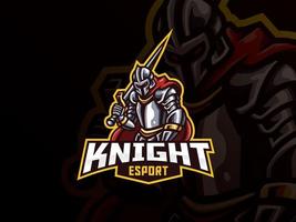 ridder mascotte sport logo ontwerp vector