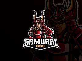 samurai mascotte sport logo ontwerp vector