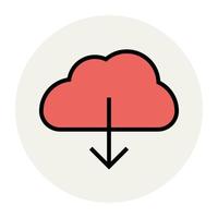 concepten voor het downloaden van de cloud vector