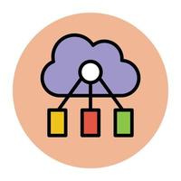 cloud computing-concepten vector