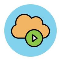 cloud video concepten vector