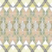 de contrasterende oranje en groene strepen vormen een mooie vorm op een witte achtergrond. modern stoffenpatroon. handgetekende lijnen. vector