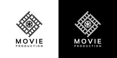 film bioscoop filmproductie logo ontwerp vector