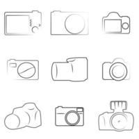 vectorillustraties rond het thema van de camera's vector