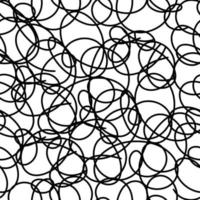 abstracte zwart-wit naadloze patroon van zwarte lijnen, achtergrond, strepen, knopen, doodles.hand-drawn abstracte achtergrond van lijnen. handgetekende inkttekening en textuur vector