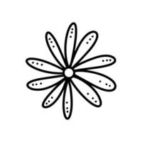 schattig lente bloemenpatroon in doodle stijl. tuinbloem, planten, bladeren, botanisch, vectorontwerp voor mode, stof, behang en alle handgetekende prints. trendy bloemenpatroon vector