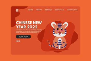 bestemmingspagina chinees nieuwjaar 2022 vector