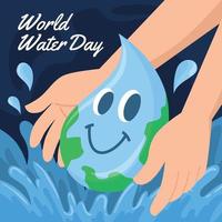 wereld water dag concept vector